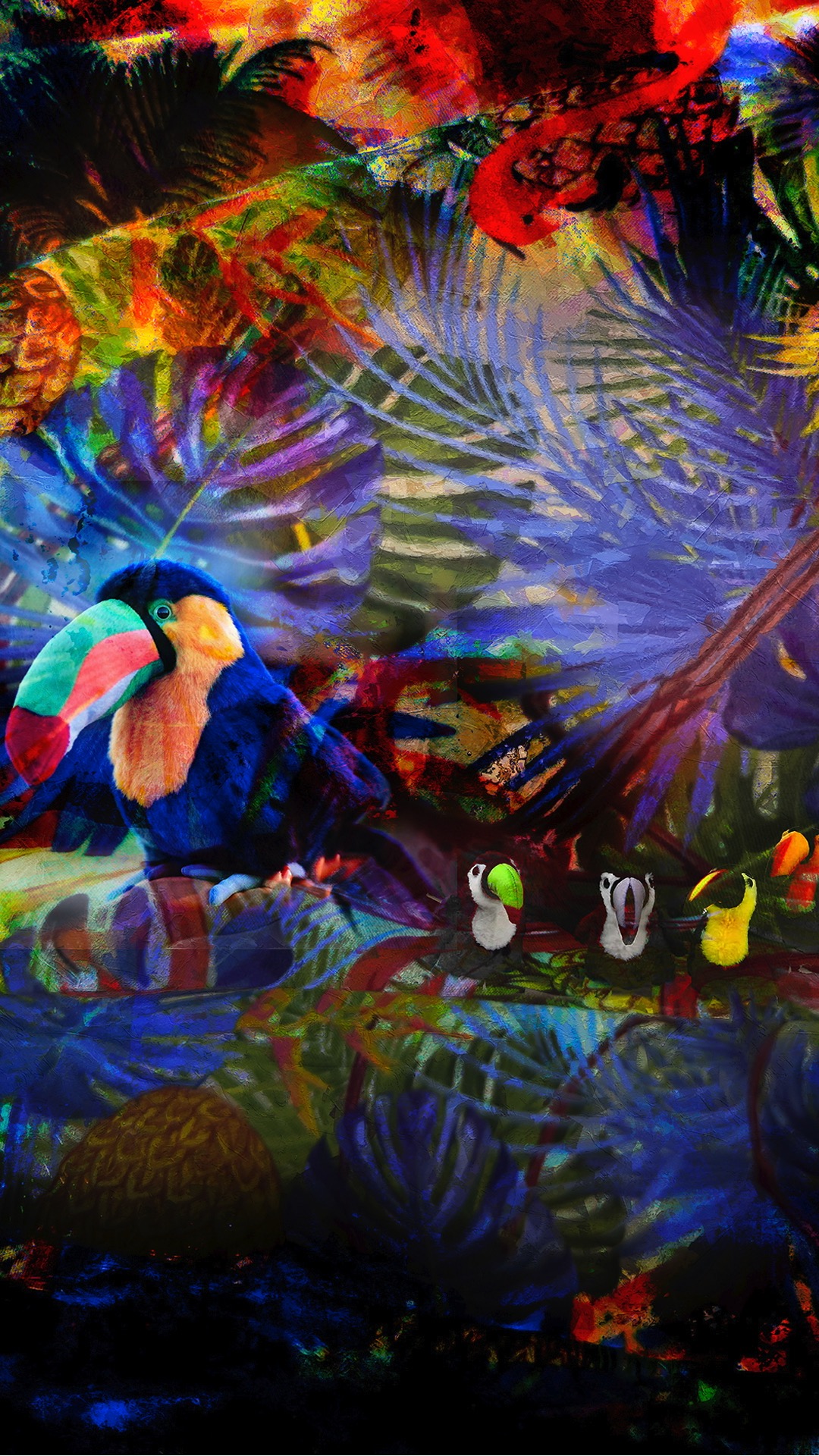 Ramphastidaes Toucan Bird Paradise Abstract Art - Fine Art