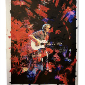 Jazz Guitarist Peter White 42 x 28 Signed Canvas