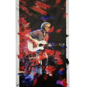 Jazz Guitarist Peter White painting on canvas