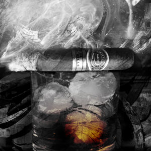 Black and White Cuban Cigar Fine Art