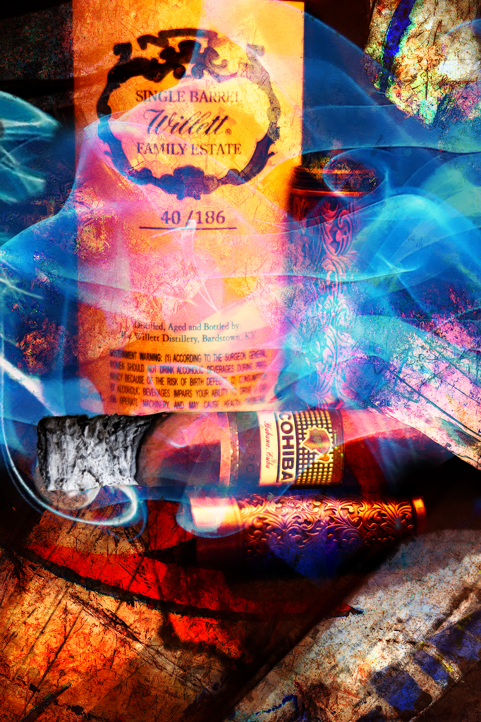 A Lasting Impression - Maduro Cohiba and Willett Bourbon Fine Art
