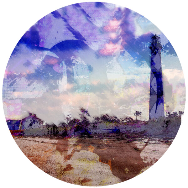 Abstract OBX Cape Lookout Lighthouse Art