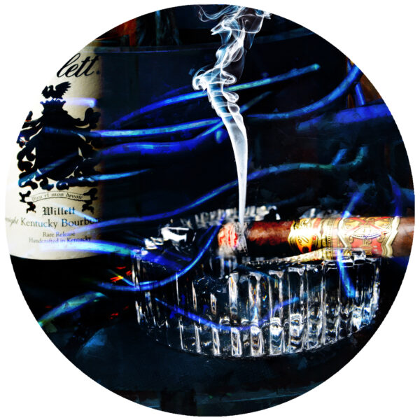 Willett Bourbon and Fuente Opus X Cigar Art