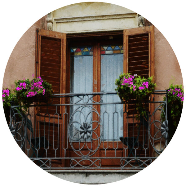 Romantic Sicilian Balcony Fine Art