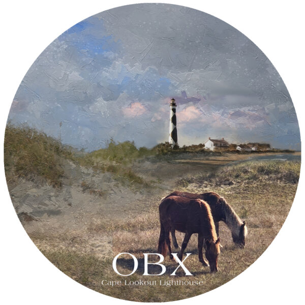 Shackleford horses of Cape Lookout Lighthouse Art