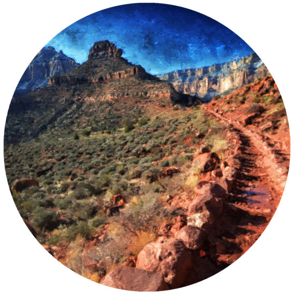 Climbing From Deep In The Grand Canyon Art