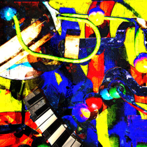 an orchestra of colors abstract painting