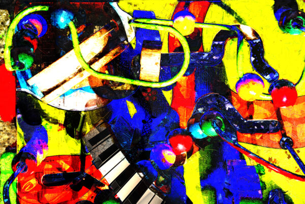 an orchestra of colors abstract painting