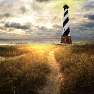 Cape Hatteras Lighthouse pathway painting