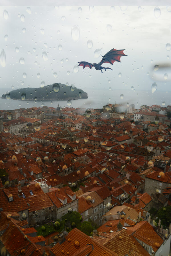 Dragon Flying over Dubrovnik