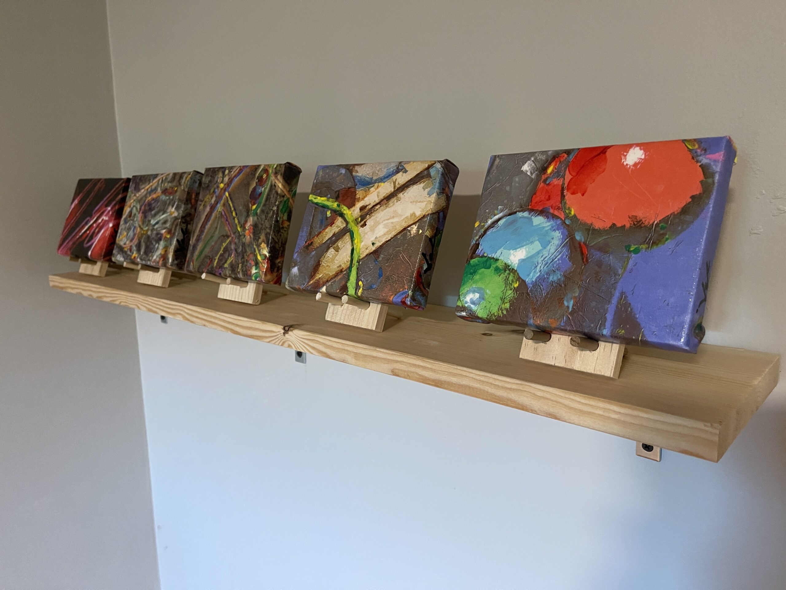 Gallery wrapped abstract original paintings by Michael John Valentine
