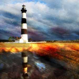 Abstract Bodie Island Lighthouse Painting on canvas