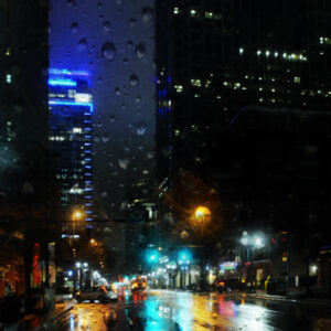 Neon and Rain Drops Charlotte