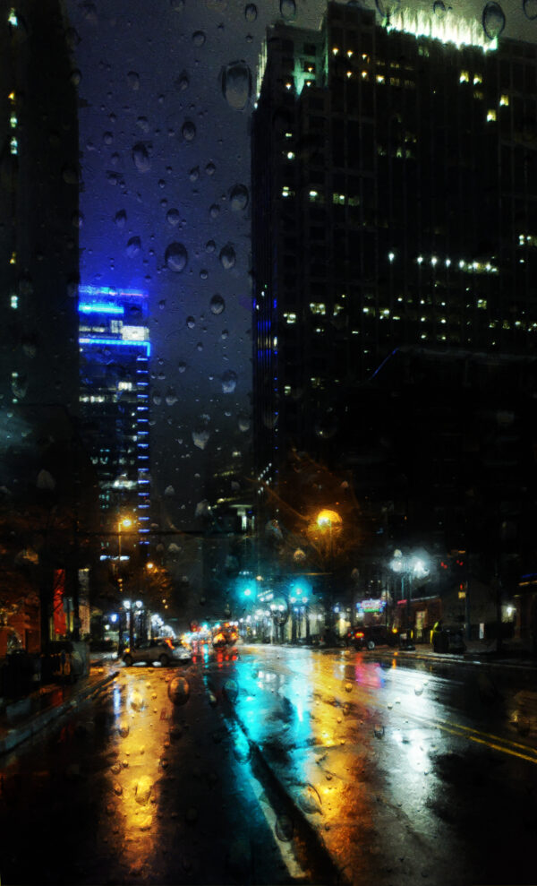 Neon and Rain Drops Charlotte