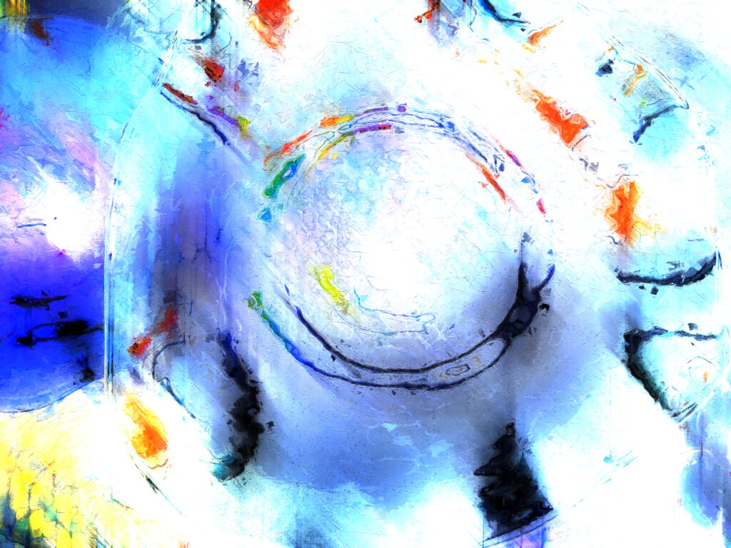 abstract art in circular vibrations