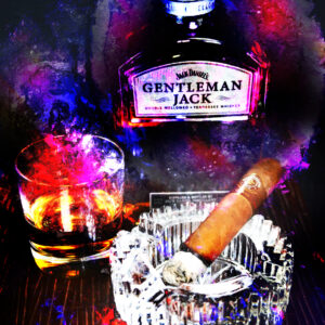 Abstract Gentleman Jack and Montecristo Cigar