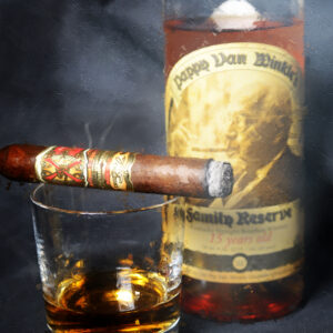 Arturo Fuente Opus X Cigar with Pappy Van Winkle's Bourbon Art