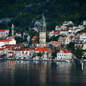 Kotor Montenegro City Lights Painting