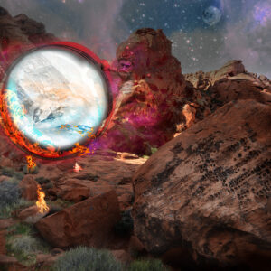 Portal virtual reality valley of fire with Zeus