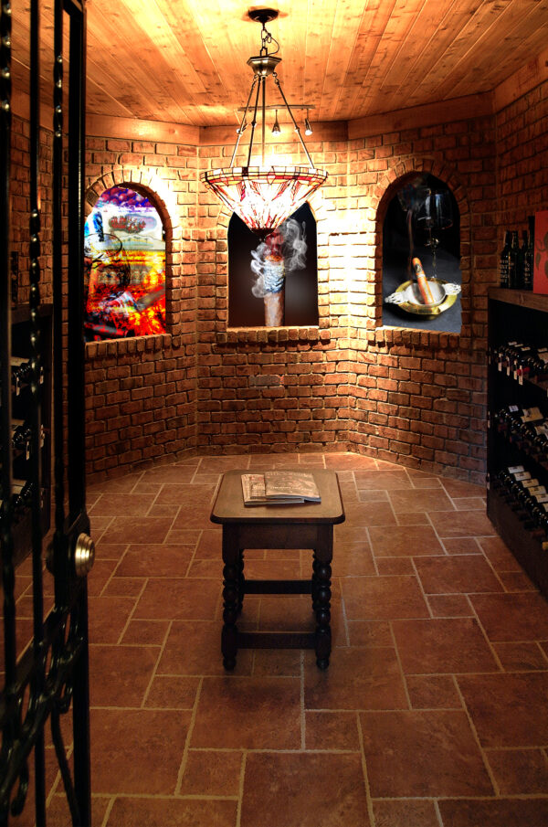 Wine and Cigar Room Wall Art by Artist Michael John Valentine of Lake Norman