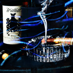 Willett Bourbon and Fuente Opus X Cigar Art