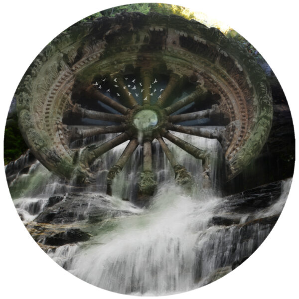 Waterfall Ancient Arch Virtual Reality Art