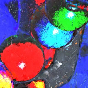 Abstracted Balls Modern Wall Art on Canvas by Lake Norman Artist Michael John Valentine