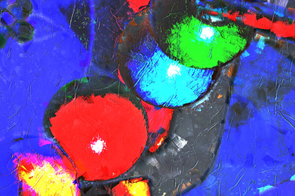 Abstracted Balls Modern Wall Art on Canvas by Lake Norman Artist Michael John Valentine