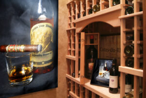 Pappy Van Winkle's Bourbon and Opus X Wine Cellar example by artist Michael John Valentine of Lake Norman