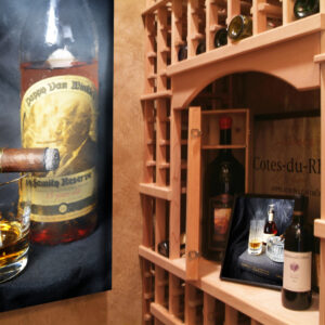 Pappy Van Winkle's Bourbon and Opus X Wine Cellar example by artist Michael John Valentine of Lake Norman