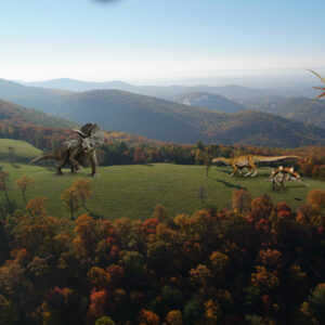 Dinosaur Wall Art for Childrens Room by Artist Michael John Valentine of Davidson