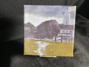 Ocracoke Lighthouse Gallery Wrapped Wall Art by artist Michael John Valentine of Lake Norman