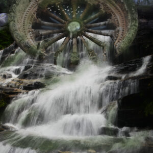 Ancient Wheel of Time Wall Art on Canvas by Artist Michael John Valentine of Cornelius North Carolina