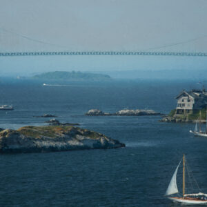 Sailing at Newport Rhode Island on Exhibition Canvas by artist Michael John Valentine of Lake Norman