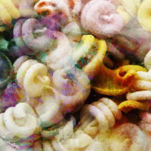 Pastel Italian Pasta Abstract Art