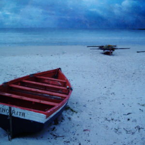 Early Morning Fishing Boats Cape Town South Africa Wall Art on Canvas by artist Michael John Valentine of Lake Norman