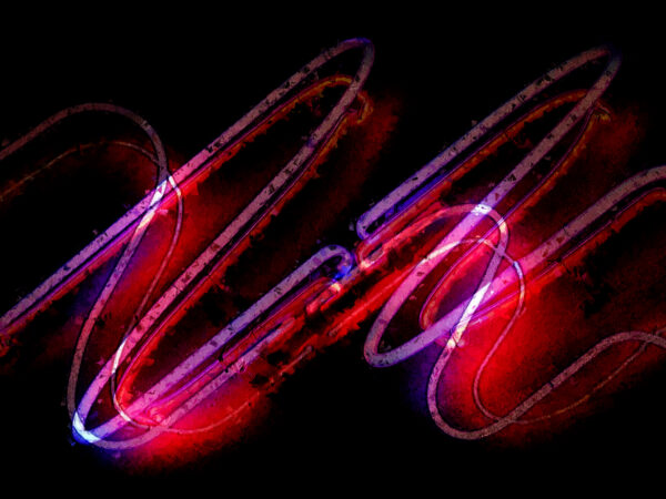 Neon Motion is a Mixed Media Original Signed Abstract by Artist Michael John Valentine of Davidson North Carolina