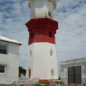Saint David's Lighthouse Bermuda Wall Art on Canvas by artist Michael John Valentine of Lake Norman Cornelius North Carolina