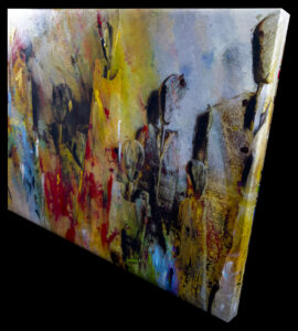 People Pleaser Abstract on canvas by artist Michael John Valentine