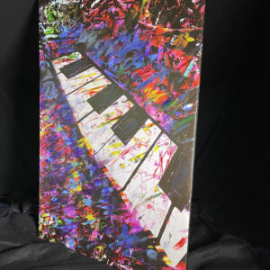 Piano Key Abstract Painting stretched canvas 27.5 x 42 by artist Michael John Valentine of Charlotte