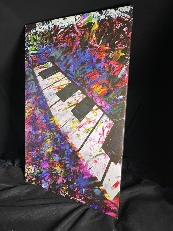 Piano Key Abstract Painting stretched canvas 27.5 x 42 by artist Michael John Valentine of Charlotte