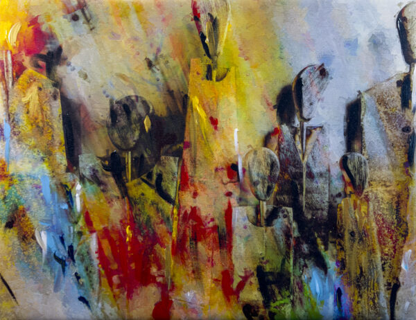 People Pleaser Abstract on canvas by artist Michael John Valentine