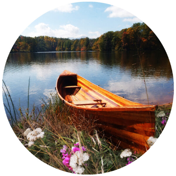 Wooden Boat On The Water Art