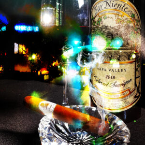 Far Niente Wine with Davidoff Cigar Wall Art by artist Michael John Valentine of Charlotte