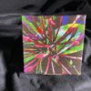 6 x 6 Abstract Flower Painting gallery wrapped canvas with mini easel by artist Michael John Valentine of Huntersville