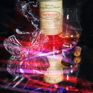 12 Year Pappy Van Winkle's with Davidoff Royal Cigar Wall Art on canvas by artist Michael John Valentine of Charlotte