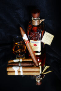 Davidoff Cigars and Four Roses Single Barrel Bourbon by Artist Michael John Valentine of Lake Norman