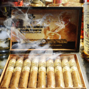Drew Estates Cigar with Pappy Van Winkle's 10 Year Bourbon Wall Art by Artist Michael John Valentine of Lake Norman
