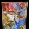 Signed Pappy Van Winkle's Bourbon and Drew Estates Cigar 8 x 10 Framed Wall Art Painting on Canvas - Image 2