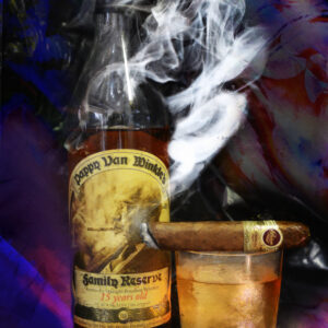 Pappy Van Winkle's 15 Year Bourbon and Padron 1926 Anniversary Edition Cigar by Artist Michael John Valentine of Lake Norman